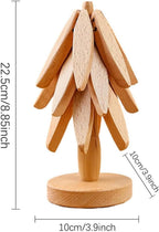 EcoSousVerre™ Dessous de verre en forme d'arbre en bois
