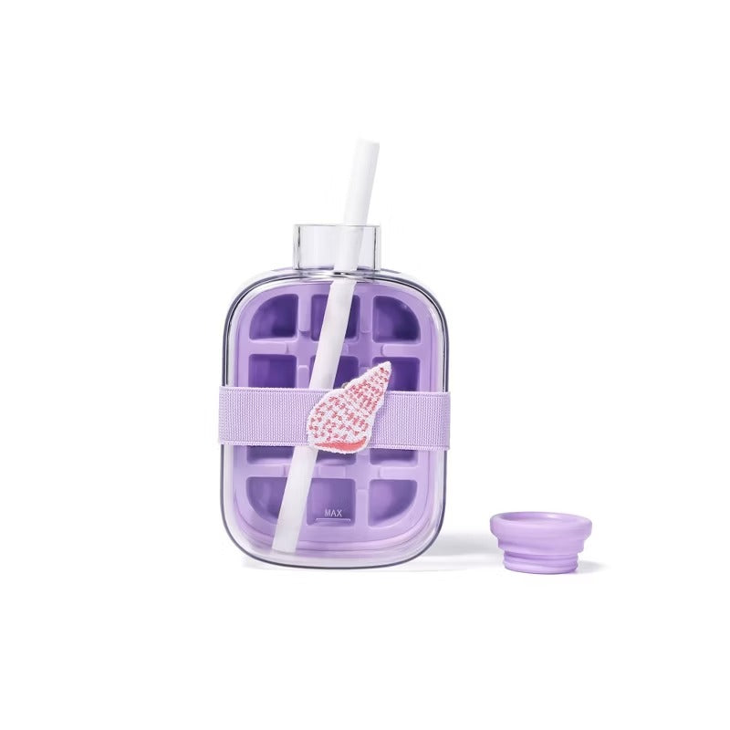 Bouteille à Glaçons 2-en-1 avec Paille