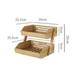 EcoRangement™ Mir de rangement en bois à 2 niveaux